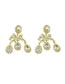 Fashion Gold Color Alloy Diamond Tassel Stud Earrings