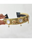 Fashion Gold Color Alloy Diamond Clock Broadband Headband