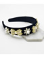 Fashion Style 1 Pearl Alloy Diamond-studded Bow Wide-brimmed Headband