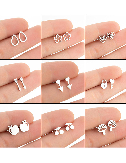 Fashion 427 Gold Color Stainless Steel Arrow Ear Studs