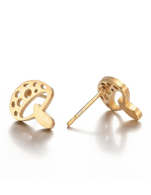 Fashion 425 Gold Color Stainless Steel Love Ear Studs