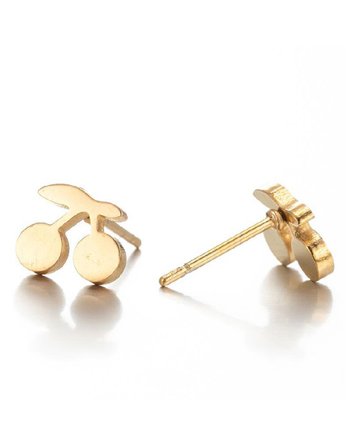 Fashion 425 Steel Color Stainless Steel Love Ear Studs