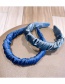 Fashion Gray Blue Silk Pleated Headband
