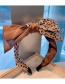 Fashion F242s-coffee Color Fabric Printed Bow Wide-brimmed Headband