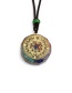 Fashion 2# Resin Geometric Round Crystal Necklace