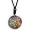 Fashion 8# Resin Geometric Round Crystal Necklace