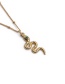 Fashion Gold Copper Inlaid Zirconium Serpentine Necklace
