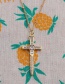 Fashion 01084cx 40+5cm Bead Chain Copper Inlaid Zirconium Cross Necklace
