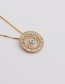 Fashion 01062cx New Needle Box Chain Copper Inlaid Zirconium Eye Necklace