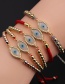 Fashion Cb0302cx+copper Bead Red String Pure Copper Eye Cord Braided Hand Rope