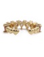 Fashion Cr0637cx Copper Inlaid Zirconium Geometric Love Open Ring