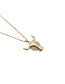 Fashion 01055gz 40+5cm Bead Chain Gold-plated Copper And Zirconium Bull Head Necklace