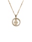 Fashion 01047-1gz 40+5cm Bead Chain Copper Inlaid Zirconium Love Cross Palm Maria Necklace