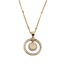 Fashion 01047-1gz 40+5cm Bead Chain Copper Inlaid Zirconium Love Cross Palm Maria Necklace