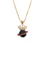 Fashion 01040gz 40cm Copper Inlaid Zirconium Oil Drop Crown Planet Necklace