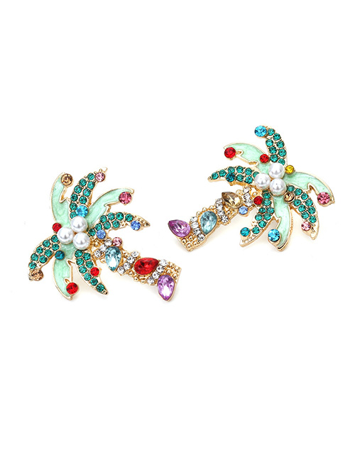 Fashion Color Mixing Alloy Diamond Earrings