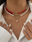 Fashion Gold Color Colorful Rice Beads Beaded Pearl Shell Multilayer Necklace
