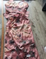 Fashion Pink Floral Tie Long Sleeve Dress