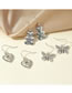 Fashion Silver Color Metal Love Butterfly Bear Earring Set
