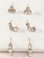 Fashion Gold Color Metal Diamond Geometric Stud Earring Set