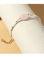 Fashion White Powder Metal Geometric Beaded Bracelet