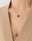Fashion X643-rose Necklace-40+5cm Titanium Steel Inlaid Zirconium Geometric Necklace