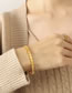 Fashion Gold Color Stainless Steel Gold-plated Water Chestnut Buckle Bracelet
