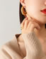 Fashion A Pair Of R231-4cm Gold Color Earrings Titanium Steel U-shaped Ear Ring