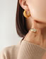 Fashion A Pair Of R231-3cm Gold Coloren Earrings Titanium Steel U-shaped Ear Ring