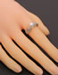 Fashion Gold Copper Diamond Pearl Geometric Ring