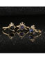 Fashion Purple Copper Inlaid Zirconium Crown Love Ring
