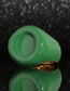 Fashion Green Copper Drip Oil Geometric Round Ring