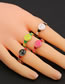 Fashion Black Copper Gold-plated Love Smiley Open Ring