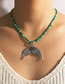 Fashion Green Alloy Fishtail Necklace