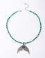 Fashion Green Alloy Fishtail Necklace