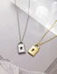 Fashion Steel Color Titanium Steel Gold Lock Necklace