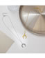 Fashion Gold Titanium Steel Horn Necklace