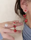 Fashion Red Alloy Cherry Bow Earrings