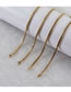 Fashion Gold Titanium Steel Box Chain Necklace