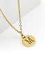 Fashion Golden P (including Chain) Stainless Steel 26 Letter Necklace