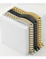 Fashion Black Stainless Steel Strap Chain Bracelet
