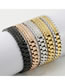 Fashion Black Stainless Steel Strap Chain Bracelet