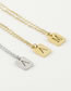 Fashion P (including Chain) Titanium Steel 26 Letters Necklace