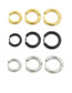 Fashion Gold Titanium Steel Geometric Round Ear Ring