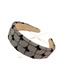 Fashion Coffee Color Plaid Bow Flat Broad-sided Headband