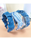 Fashion Blue Water Ripple Flat Headband Fabric Water Ripple Flat Headband
