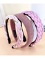 Fashion Pink Flocking Folds Flower Bud Headband Fabric Flocking Folds Flower Bud Headband