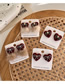 Fashion Single Layer Bow Flocking Love Bow Earrings