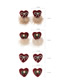 Fashion Single Layer Bow Flocking Love Bow Earrings