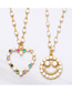 Fashion B Copper Diamond Smiley Pearl Necklace